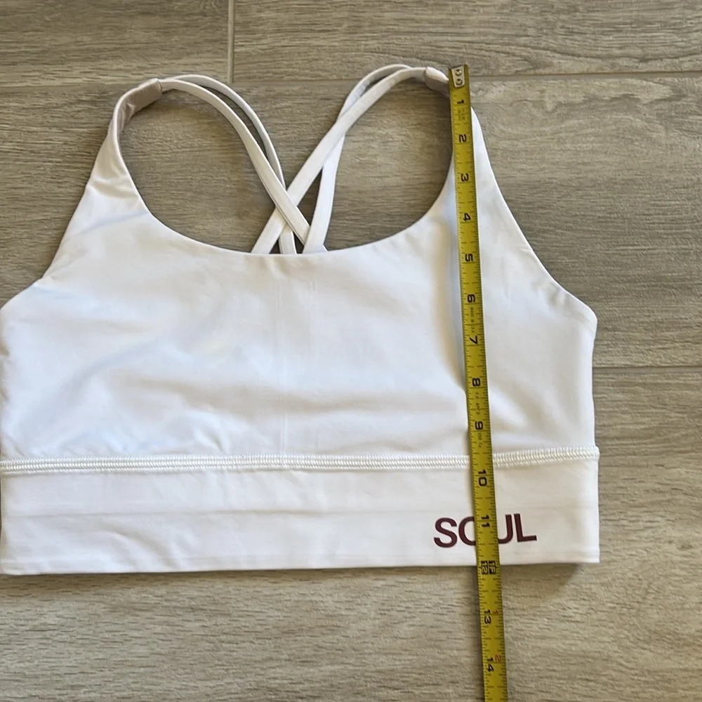 Lululemon White Long Line Energy Bra Size 8 - Picture 5 of 8